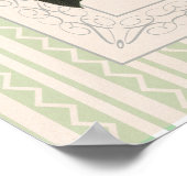 Vintages Rosa und Weiß Poster (Ecke)