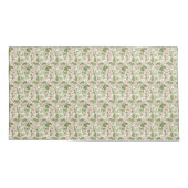 Vintages Rosa und Weiße Magnolien Kissenbezug (Rückseite-Links)