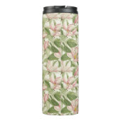 Vintages Rosa und Weiße Magnolien Thermosbecher (Rückseite)