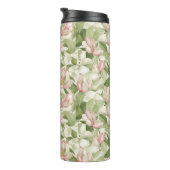 Vintages Rosa und Weiße Magnolien Thermosbecher (Nach rechts gedreht)