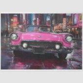 Vintages rosa Wanddekoupage Seidenpapier (Vorderseite)