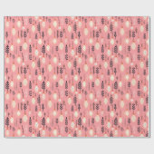 Vintages, rosa Weihnachtsbeleuchtung Wrapper Geschenkpapier (Flach)