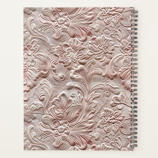 Vintages, rosafarbenes Glattleder Planer (Rückseite)