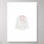 Vintages rosafarbenes Uniformposter Poster (Vorne)