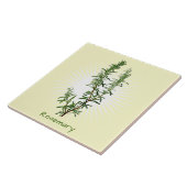 Vintages Rosemary Herb Keramik Fliese (Seite)