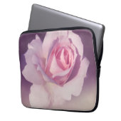 Vintages Rosen-Blumen-Rosa-lila Entwurf Laptopschutzhülle (Vorderseite Links)