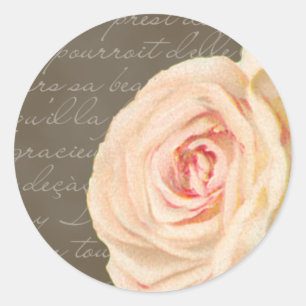Vintages Rosen-Hochzeits-Siegel Runder Aufkleber