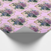 Vintages Rosen-u. Geschenkpapier (Ecke)