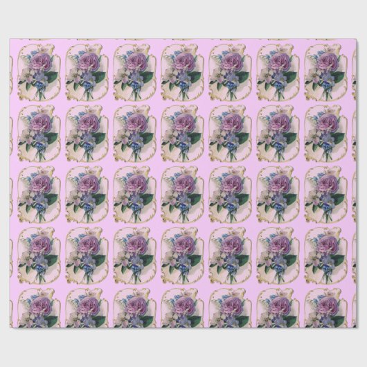 Vintages Rosen-u. Geschenkpapier (Flach)