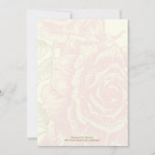 Vintages Rosenhochzeit-Brautparty laden Einladung (Rückseite)