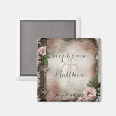 Vintages Rosenmagazin Magnet (Vorderseite/Rückseite)