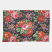 Vintages Rosenmuster Geschirrtuch (Horizontal)