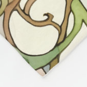 Vintages Rosenmuster im Jugendstil Fleecedecke (Ecke)