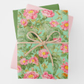 Vintages Rosenpapier Geschenkpapier Set (Beispiel)