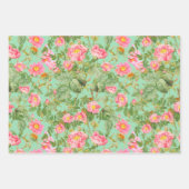 Vintages Rosenpapier Geschenkpapier Set (Vorderseite)