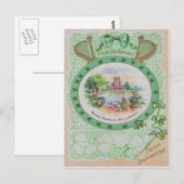 Vintages Ross Castle St Patrick's Day Card Postkarte (Vorne/Hinten)
