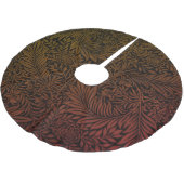 Vintages Rost Orange Ombre Blumenmuster Polyester Weihnachtsbaumdecke (Schrägansicht)