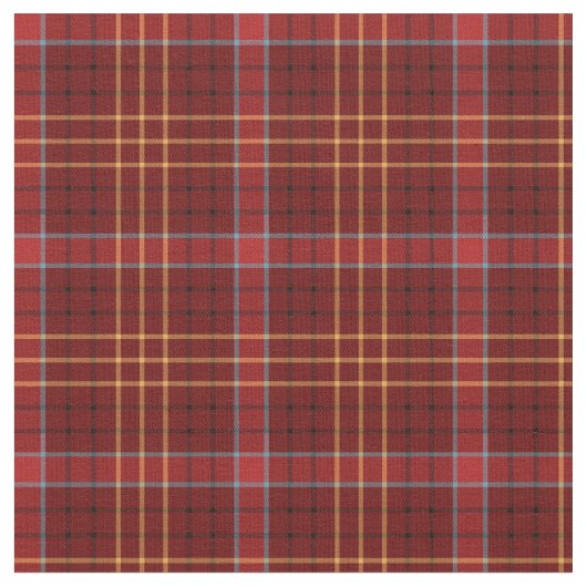 Vintages Rot, Gold und blaues schottisches Stoff (Nahaufnahme)