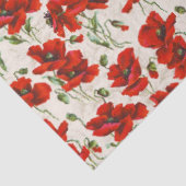 Vintages Rot Mohn Design Jugendstil Seidenpapier (Ausschnitt)