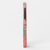 Vintages Rot-Stein-Holzdesign Case-Mate iPhone Hülle (Hinten/Links)