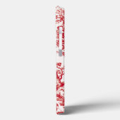 Vintages Rot Toile Case-Mate iPhone Hülle (Rückseite / Links)