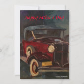 Vintages Rot- und Schwarz-30er-Hupmobile-Auto-Male (Vorderseite)