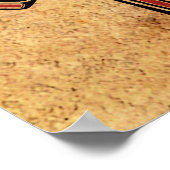 Vintages Rot und Schwarz Haida Sonnenmaske Poster (Ecke)