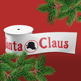 Vintages Rot und Weiß Weihnachtsmann Satinband