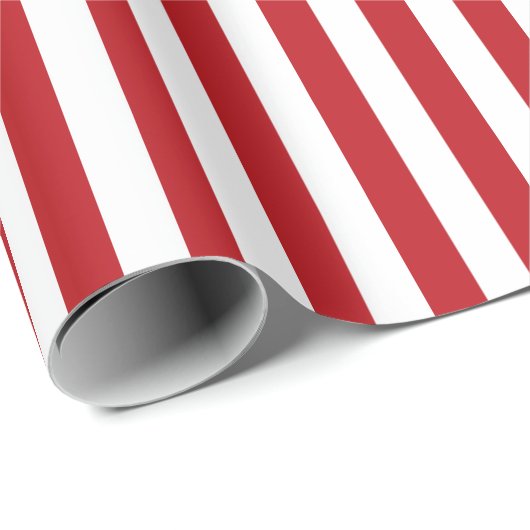Vintages Rot- und Weißstreifen-Umschlagpapier Geschenkpapier (Rolleneckpunkt)