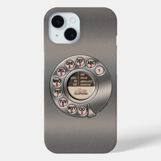 Vintages Rotary Phone Case-Mate iPhone Hülle (Rückseite)