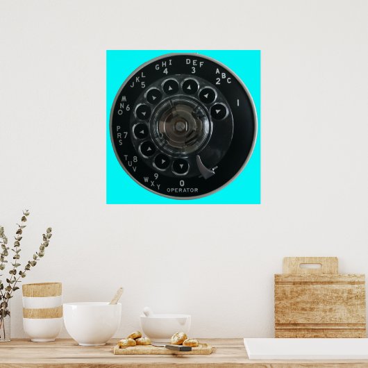 Vintages Rotary Phone Dial Poster (Küche)