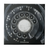 Vintages Rotary Phone Fliese (Vorderseite)