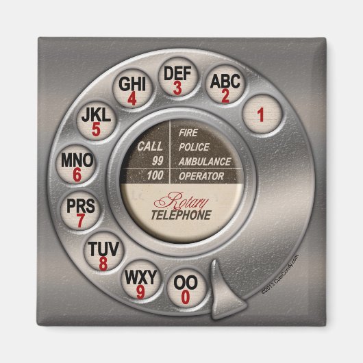 Vintages Rotary Phone Magnet (Vorne)