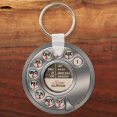 Vintages Rotary Phone Schlüsselanhänger (Rückseite)