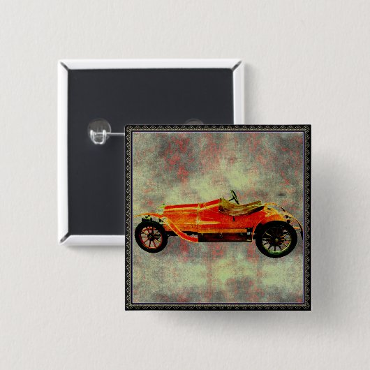 Vintages Rotes Auto Button (Vorne & Hinten)