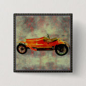 Vintages Rotes Auto Button (Vorderseite)