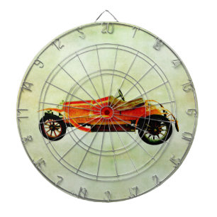 Vintages Rotes Auto Dartscheibe