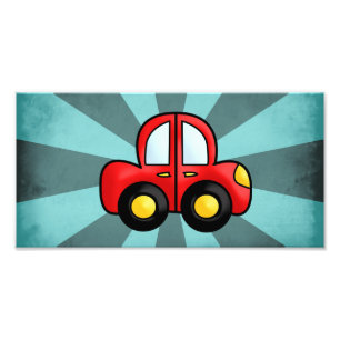 Vintages rotes Auto Fotodruck