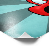 Vintages rotes Auto Fotodruck (Ecke)