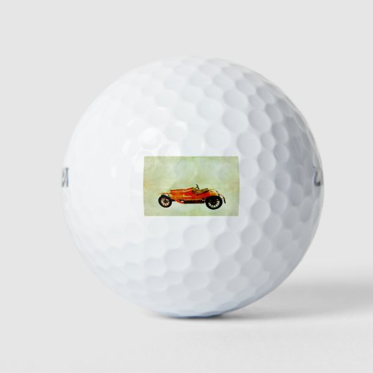 Vintages Rotes Auto Golfball (Vorderseite)