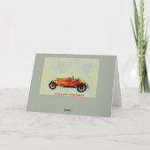 Vintages Rotes Auto Karte (Rückseite)