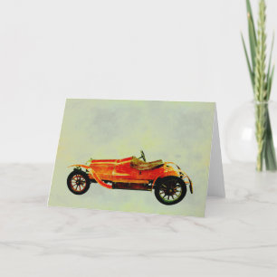Vintages Rotes Auto Karte