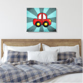 Vintages rotes Auto Leinwanddruck (Insitu (Schlafzimmer))