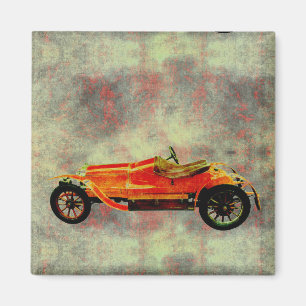 Vintages Rotes Auto Magnet