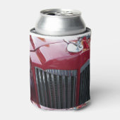 Vintages rotes Auto mit Chromhaube Dosenkühler (Kanne Vorderseite)