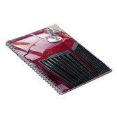 Vintages rotes Auto mit Chromhaube Notizblock (Rechte Seite)