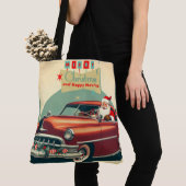 Vintages rotes Auto & Santa Tasche (Von Nahem)