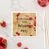 Vintages Rotes Blut Spritzer Halloween-Party Serviette (Beispiel)