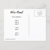 Vintages rotes Cabrio, Adresswechsel Ankündigungspostkarte (Rückseite)