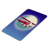 Vintages Rotes Flugzeug Magnet (Linke Seite)